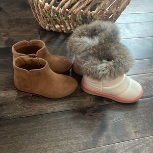 Boots toodler girl bundle comfy fur zip up